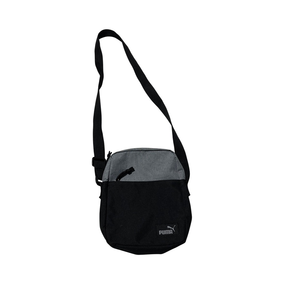 Puma Crossbody Messenger Bag Black Gray Adjustable Strap Sport Travel Pouch‎